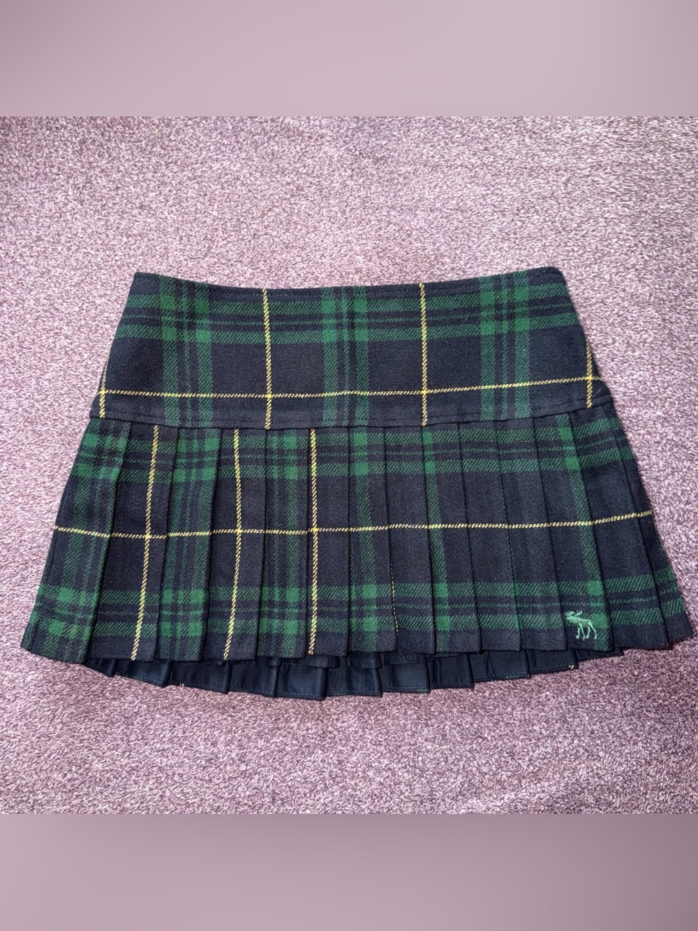Vintage Y2K Abercrombie 2000s Plaid Pleated Mini Skirt